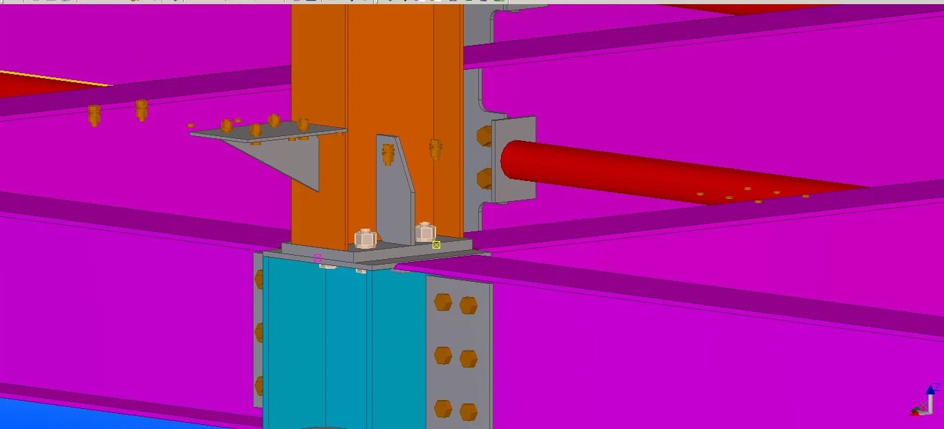 wind resistance column and column bolts 4xM20 wind resistance column and column bolts 4xM20