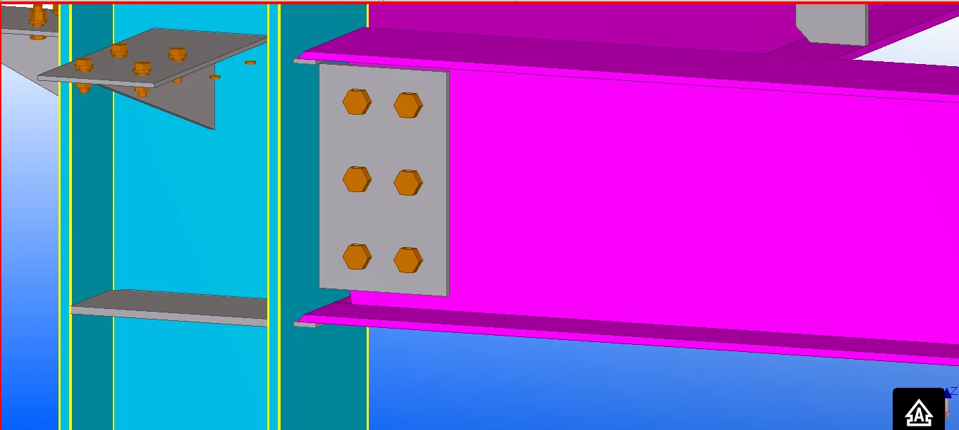 main beam and columns bolts 6xM20 then weld main beam and columns bolts 6xM20 then weld