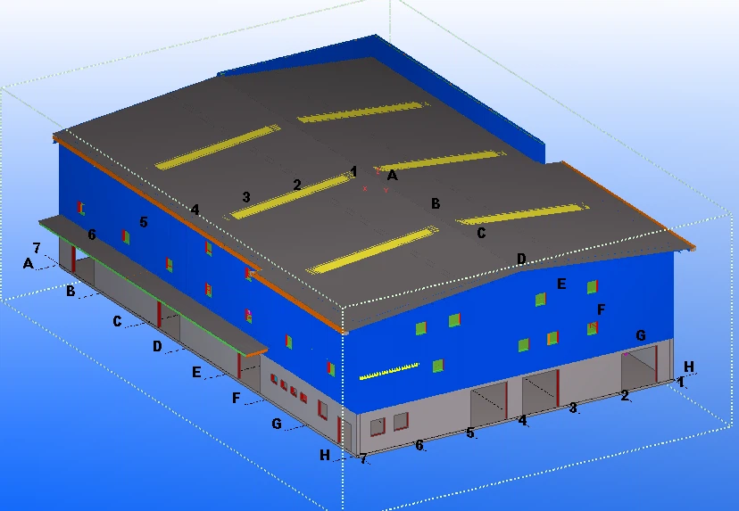 Structural Design & Analysis For 3-Storey Steel Warehouse in New Caledonia (CBC Steel Structure) factory