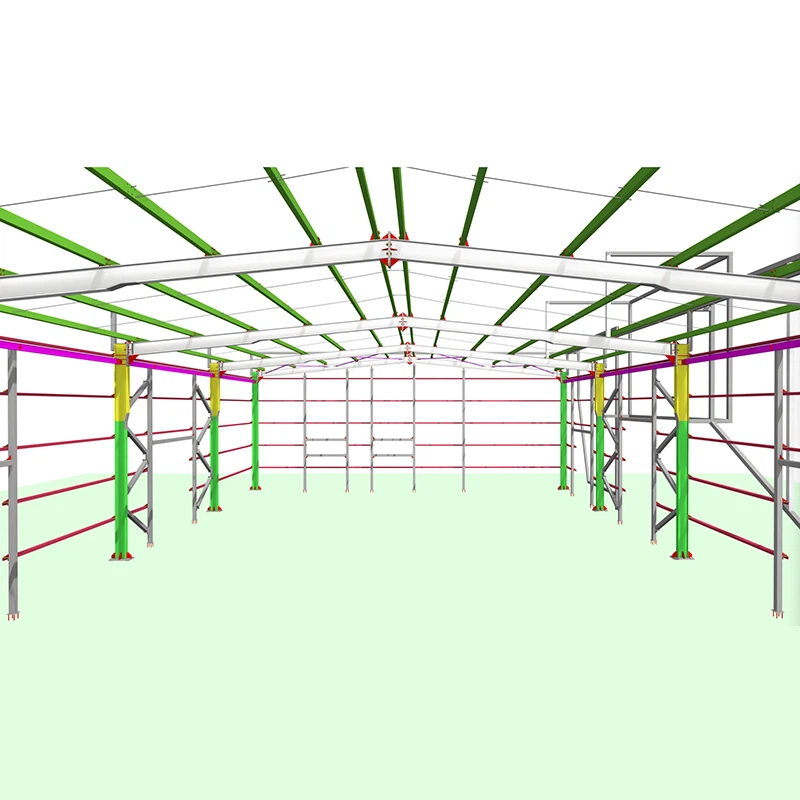 Structural Design Of A 18m × 55m × 6m Steel Warehouse For Papua New Guinea With 5-Ton Overhead Crane factory